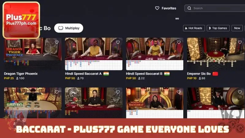 Baccarat - Plus777 game everyone loves