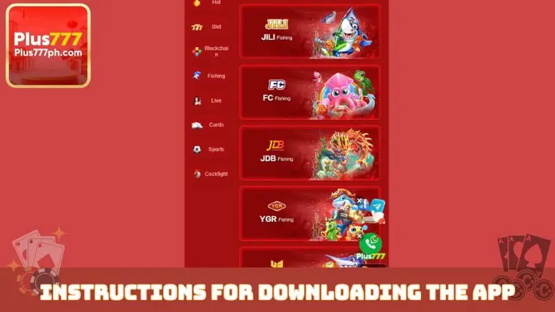 Instructions for downloading the app