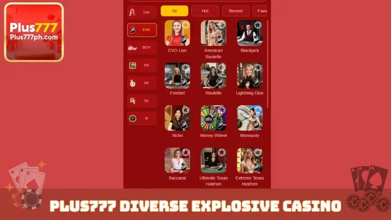 Plus777 diverse explosive casino
