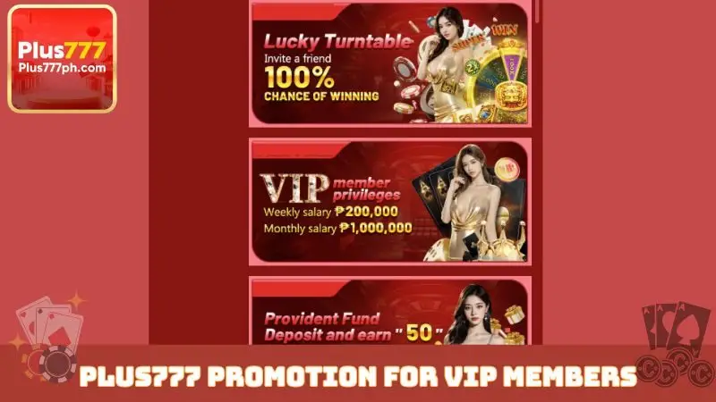 Plus777 Promotion for VIP members