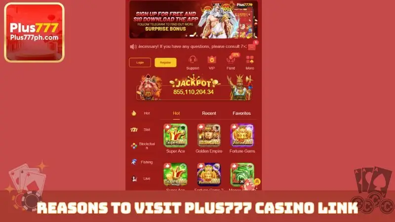 Reasons to visit Plus777 Casino Link