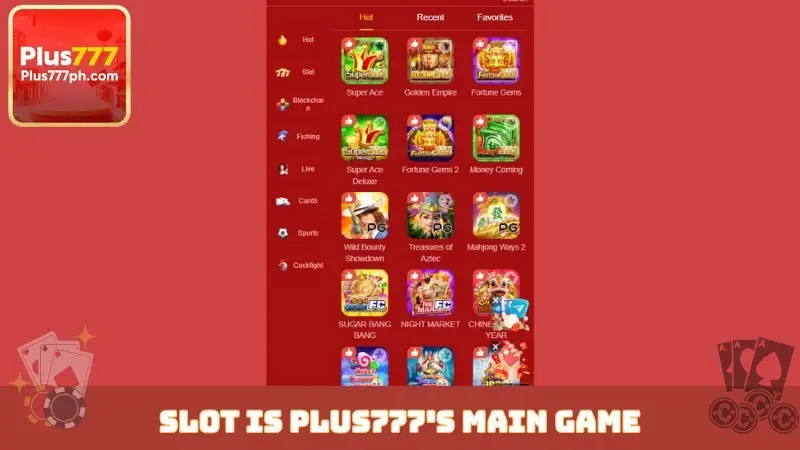 Slot is Plus777's main game